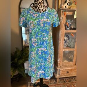 Lilly Pulitzer Blue and Pink Tropical Dress